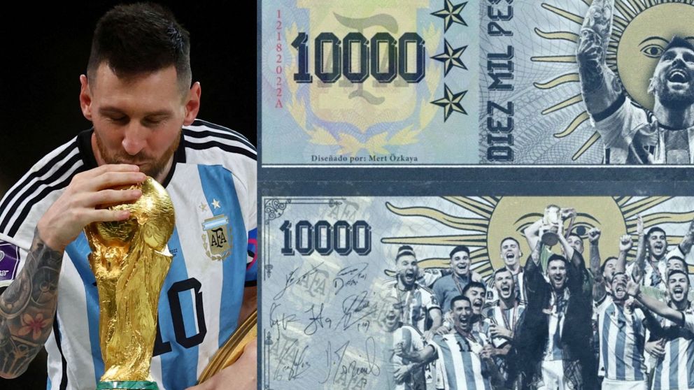 Messi podría estar en el billete de $10.000