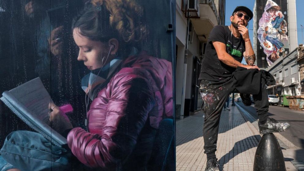 Martín Ron comenzó pintando en Caseros y ahora viaja por el mundo para hacer murales