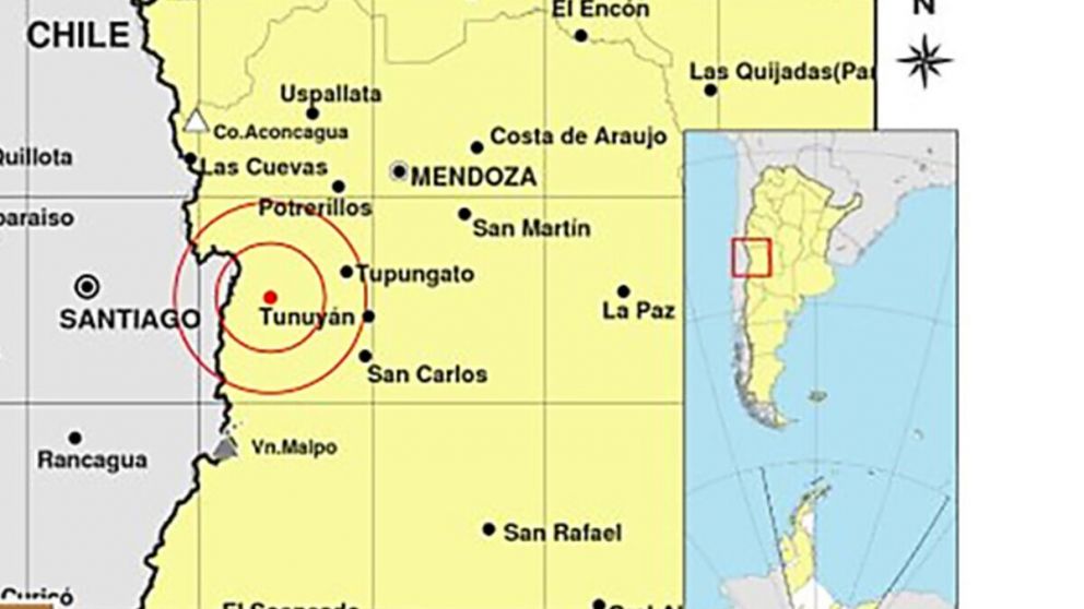 El Inpres informó que hubo un temblor en Mendoza hoy