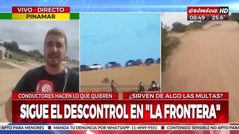 Vecinos de Pinamar están preocupados por el descontrol en "La Frontera" (Crónica HD).