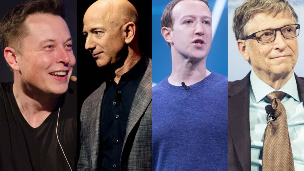 Elon Musk, Jeff Bezos, Mark Zuckerberg y Bill Gates perdieron millones