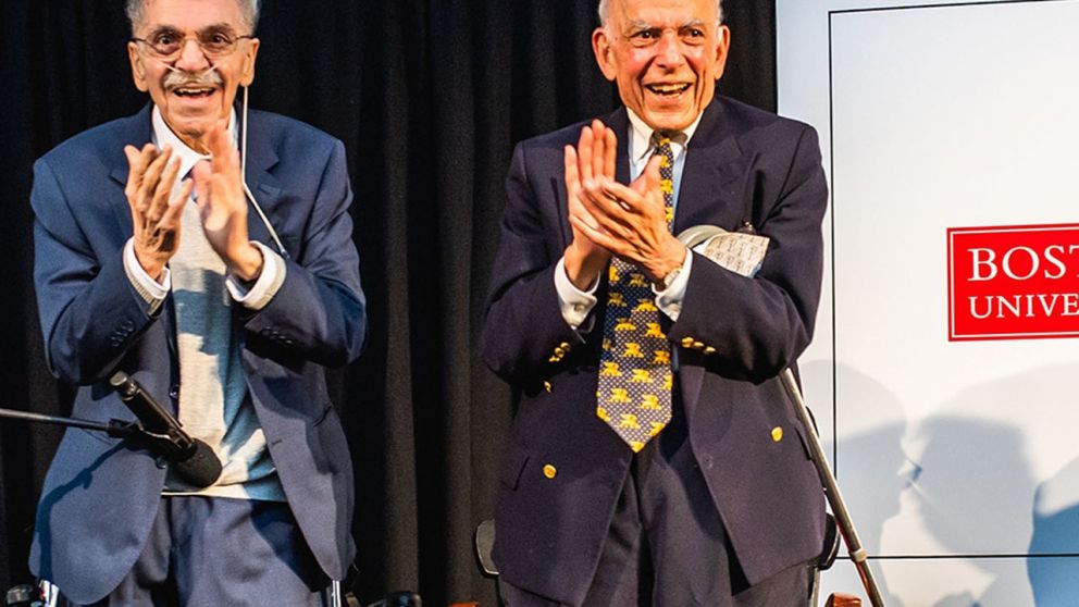 Avedisian (derecha) logró amasar una enorme fortuna que donó en su totalidad