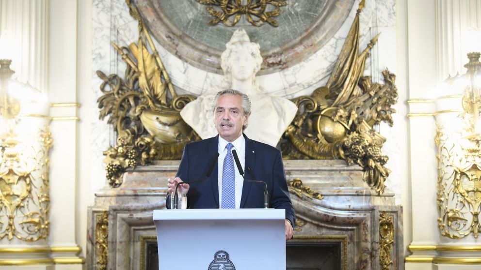 Alberto Fernández habló hoy en cadena nacional