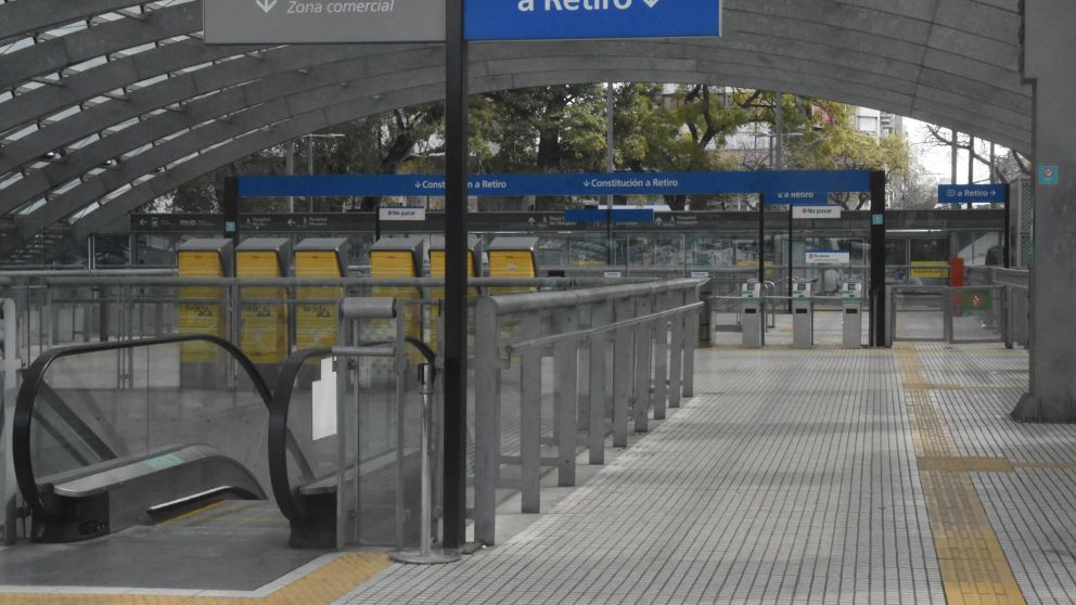 La L�nea C estuvo interrumpida por un paro de la UTA