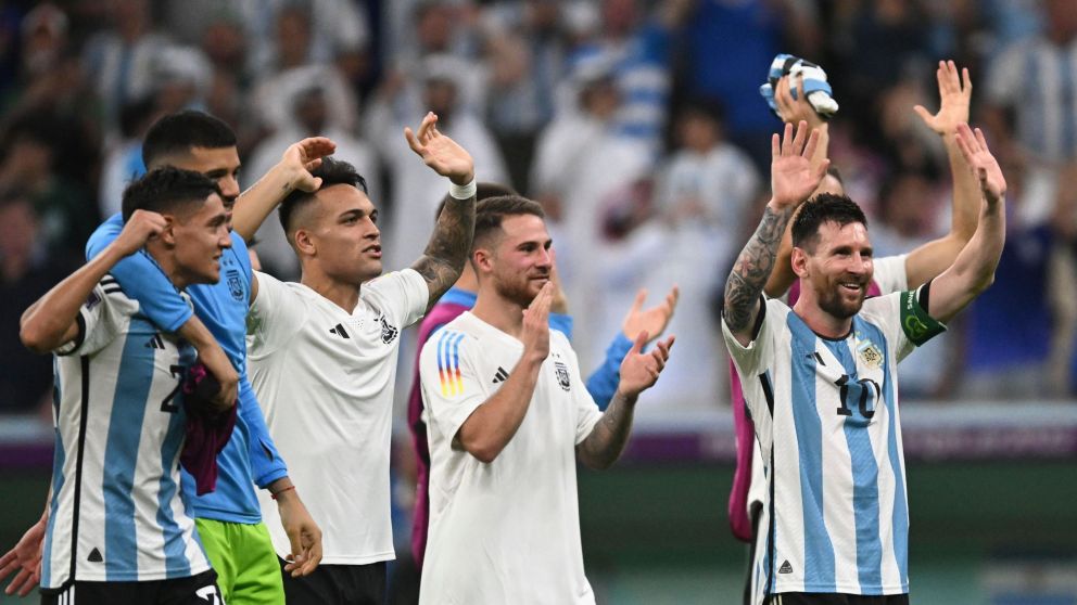 El festejo de la Selección argentina, luego del friccionado triunfo ante México