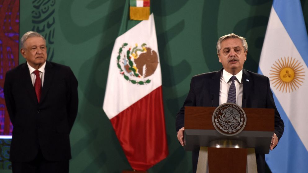 Alberto Fern�ndez habl� este martes durante una conferencia conjunta con su par mexicano, Andr�s Manuel L�pez Obrador