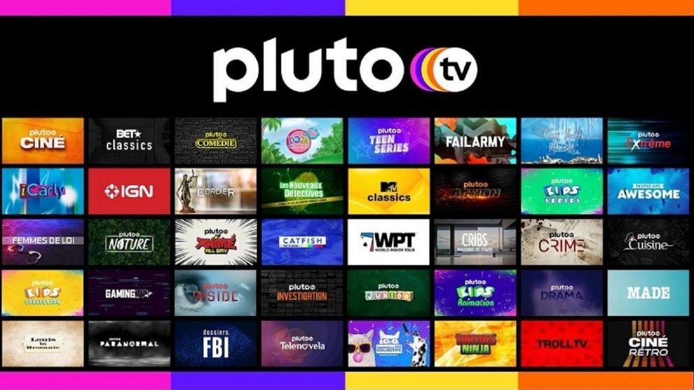 Pluto TV ofrece una variedad de películas y series, como también canales propios