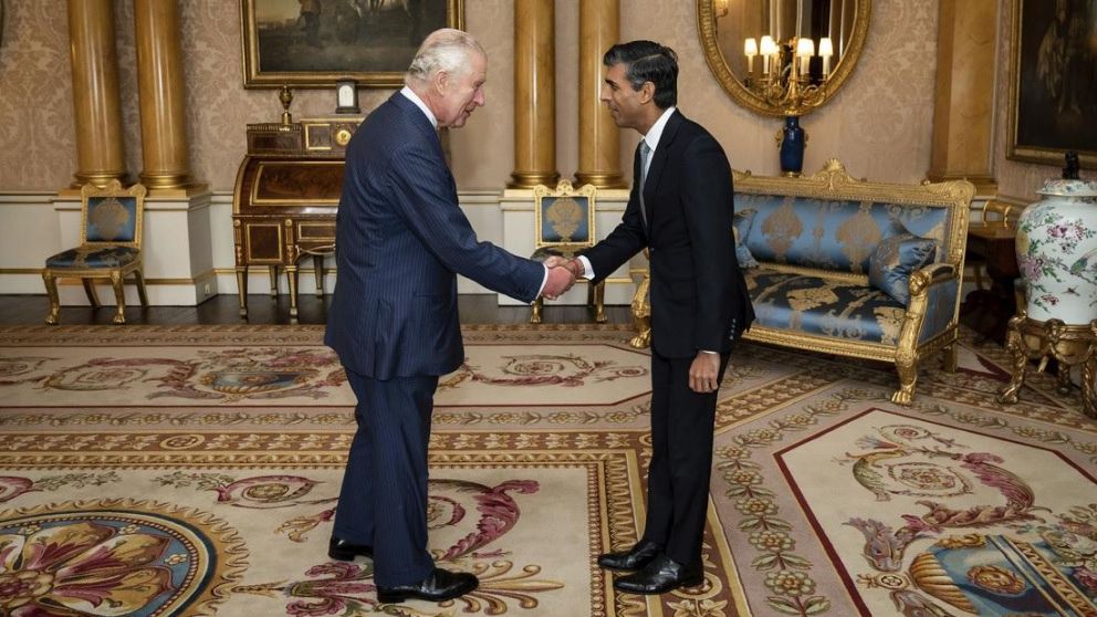 Sunak se reunió con el rey Carlos III en el Palacio de Buckingham