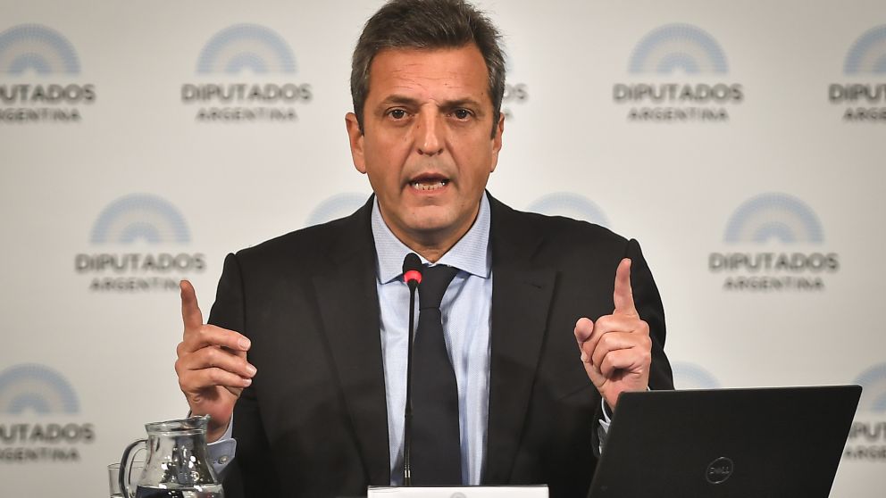 Sergio Massa, en su discurso en la Cámara de Diputados