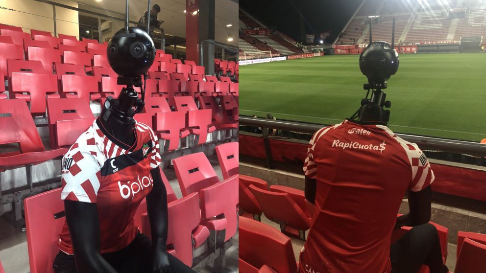 Robots en la hinchada de Estudiantes para una realidad aumentada