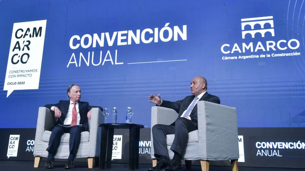El jefe de Gabinete con el titular de Camarco, Gustavo Weiss
