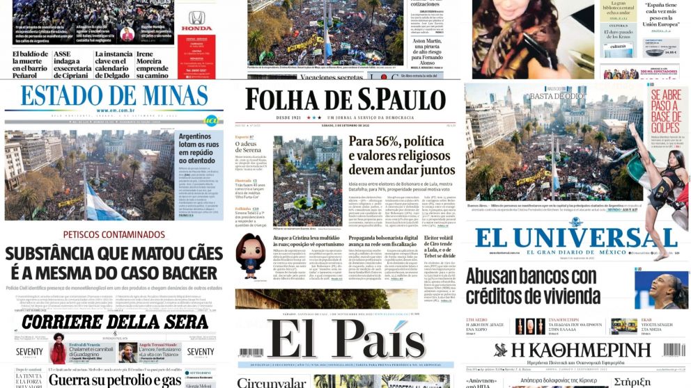 Los principales diarios se hicieron eco de las multitudinarias marchas en el pa�s