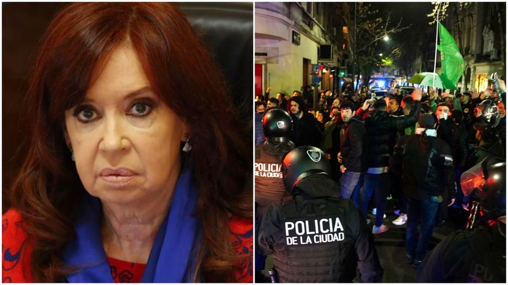 Cristina Kirchner cuestionó la represión a manifestantes kirchneristas frente a su casa