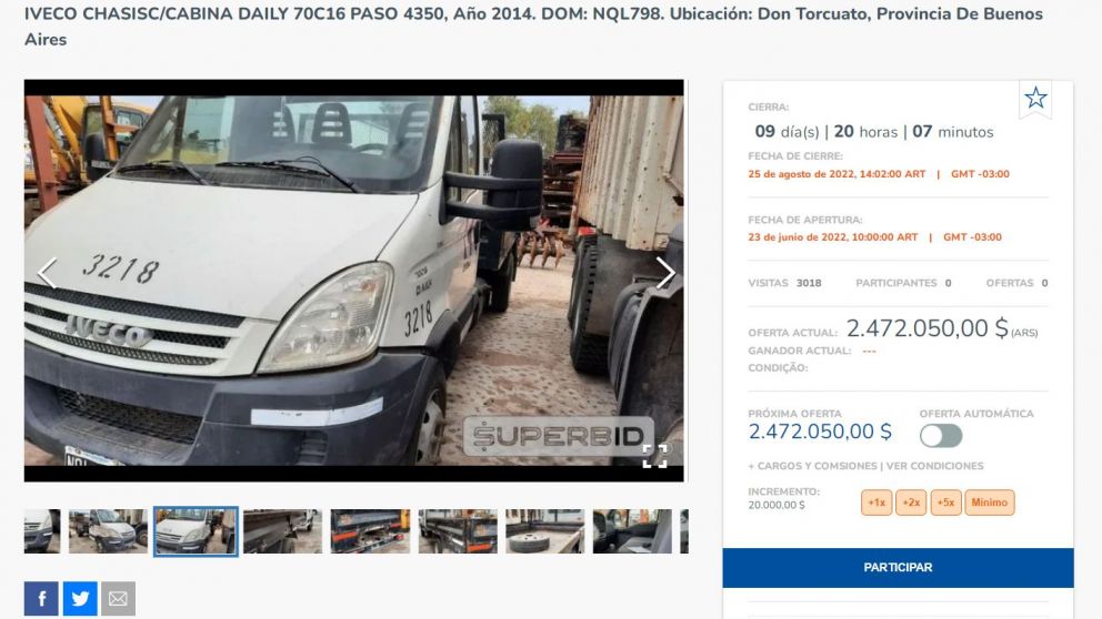 Subastas y remates de Narvaezbid