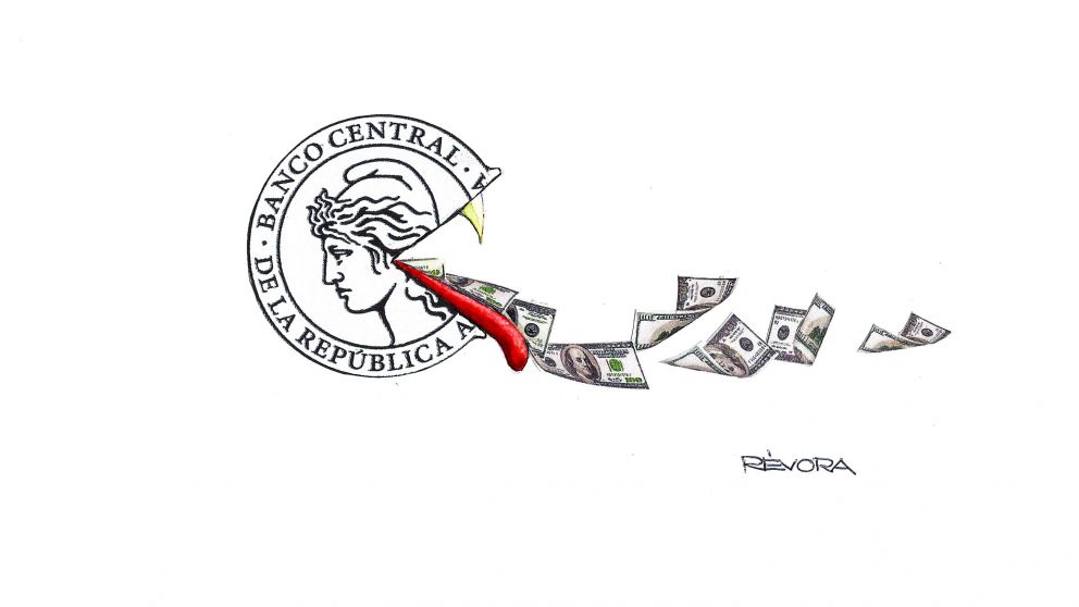 Las reservas internacionales brutas disminuyeron un 12 por ciento