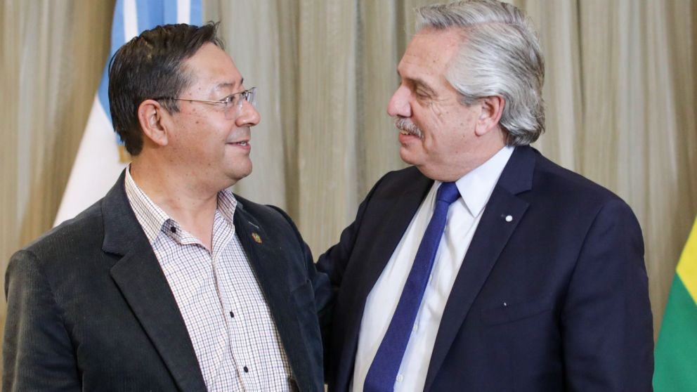 Alberto Fern�ndez con el presidente de Bolivia, Luis Arce
