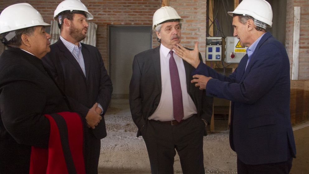 Alberto recorrió obras en José C. Paz donde no realizó declaraciones