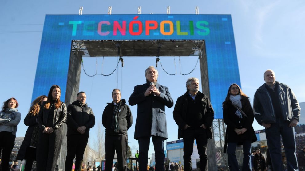 Alberto Fernández en Tecnópolis