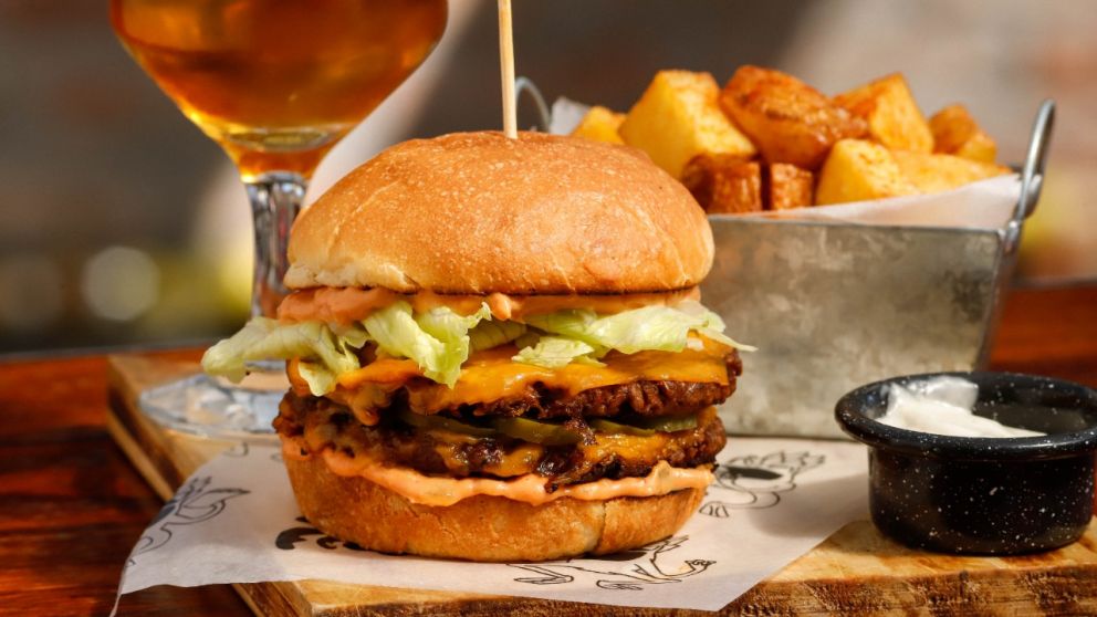 Hamburguesa sin carne de Red Frog Vegan