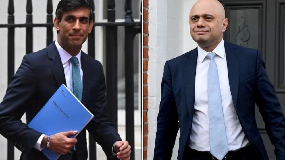 Sunak y Javid eran mencionados como dos de los aspirantes a suceder a Johnson en el futuro