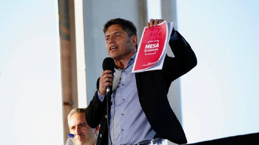 El gobernador Axel Kicillof, durante la presentación del programa en un acto de Florencio Varela