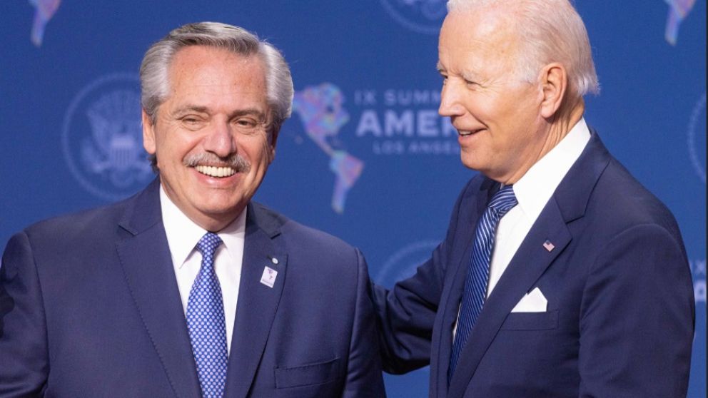 Alberto Fern�ndez y Joe Biden en la inauguraci�n de la Cumbre 