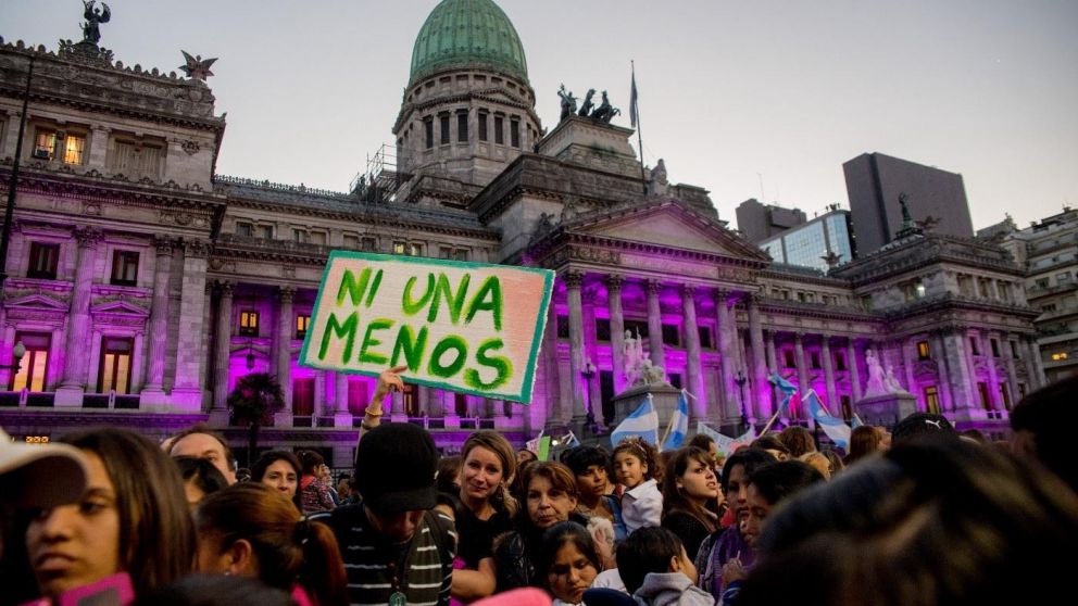 La primera concentración masiva con la consigna #NiUnaMenos se realizó en 2015