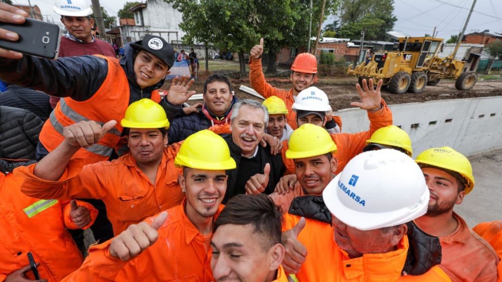 Alberto Fernández en Moreno