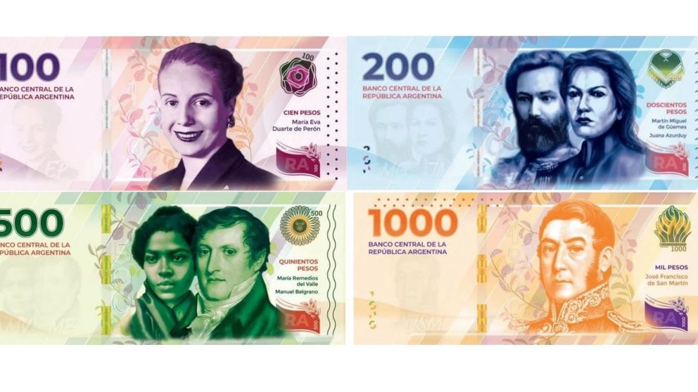 Nuevos billetes argentinos