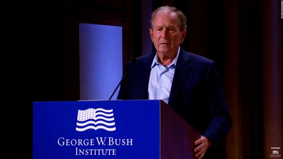 El lapsus del Bush ocurrió en Dallas, en una conferencia del Instituto que lleva su nombre