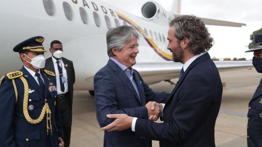 El Presidente de Ecuador, Guillermo Lasso, llegó hoy al país y mañana se reunirá con Alberto Fernández
