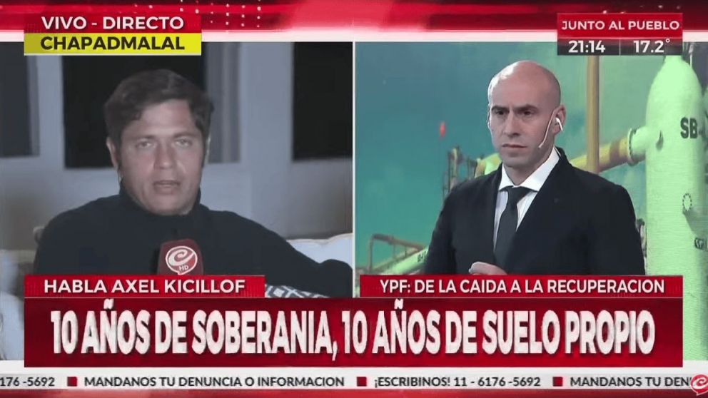 Kicillof en el especial de Crónica HD sobre YPF: "Es un activo estratégico para Argentina"