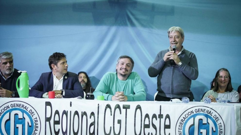 Máximo compartió un acto de la CGT con Kicillof, Furlán y Correa