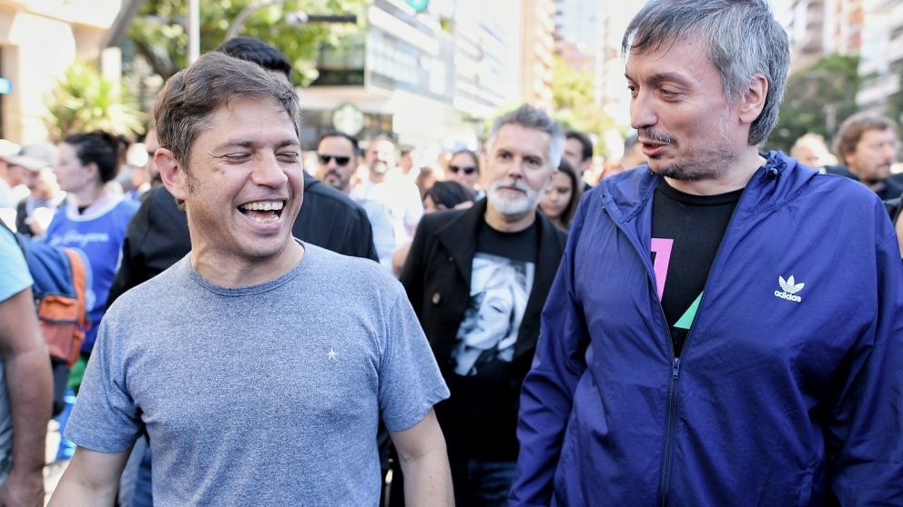 Axel Kicillof y Máximo Kirchner marcharon con La Cámpora
