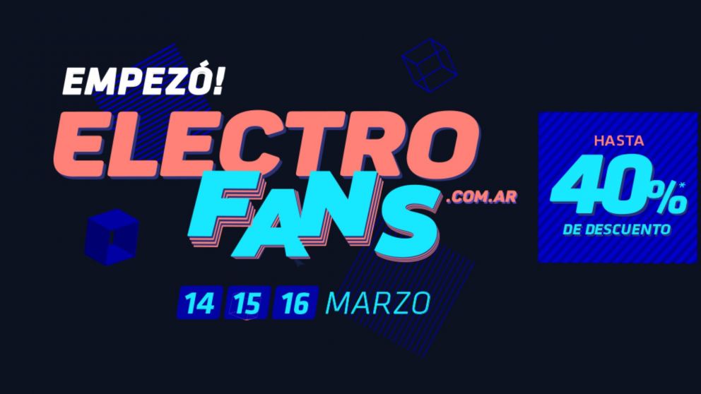 Electro Fans con ofertas en Cetrogar, Musimundo y Frávega