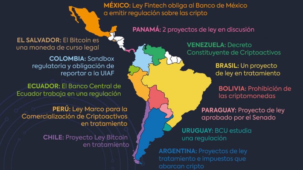 Criptomonedas en América latina: cómo es la legislación, país por país
