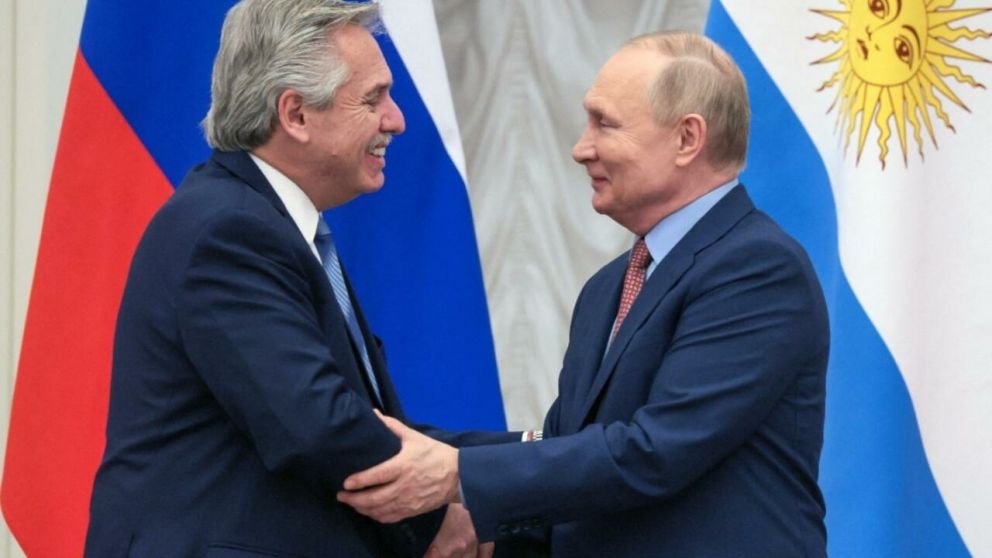 Alberto Fernández y Vladimir Putin