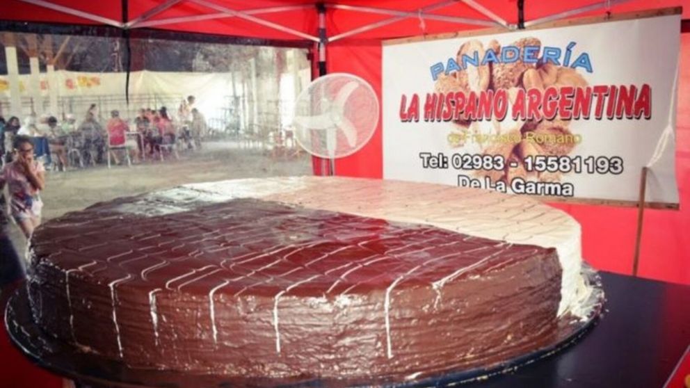 Alfajor gigante de 600 kg