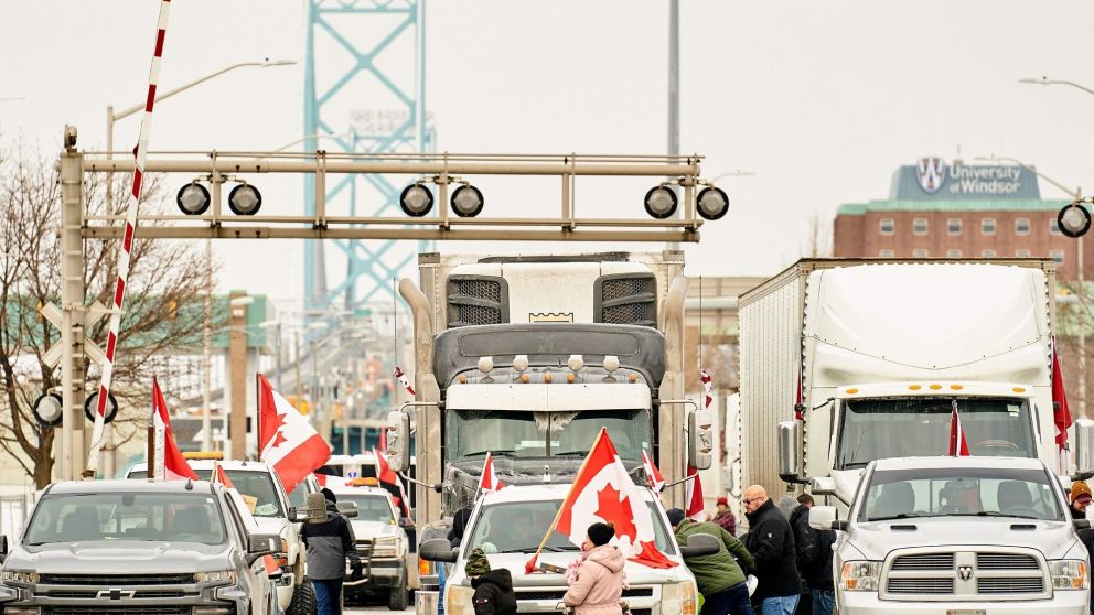 Los camioneros canadienses están protestando desde hace dos semanas