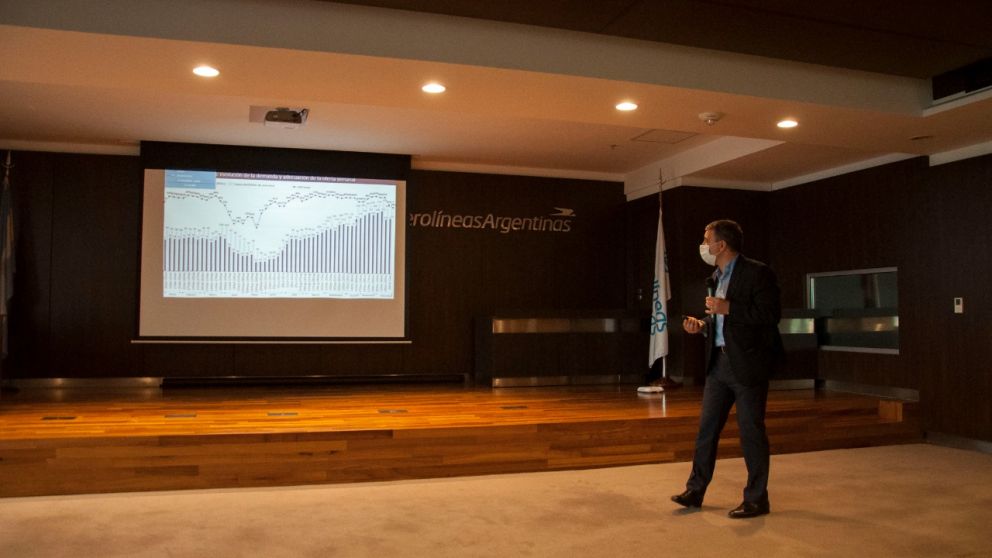 La línea aérea de bandera presentó un balance de 2021 y las expectativas para este año