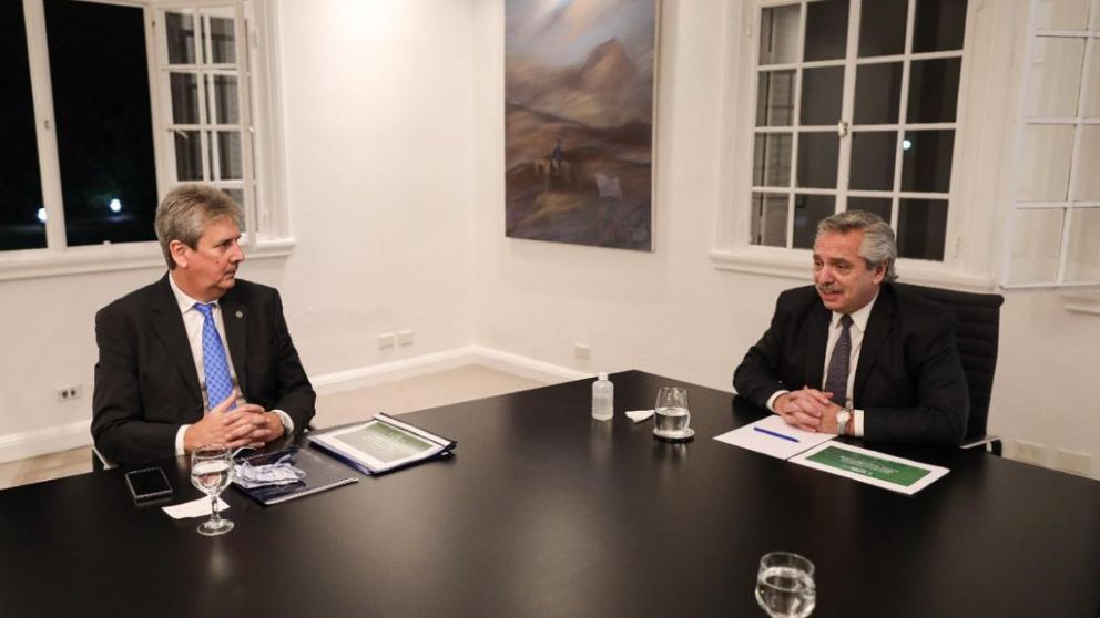 José Martins (CAA), junto al presidente Alberto Fernández