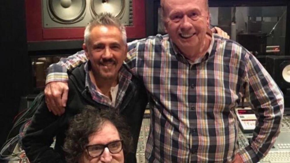 Alejandro Lerner, Charly García y Geoff Emerick, ingeniero de grabación de The Beatles en El Pie