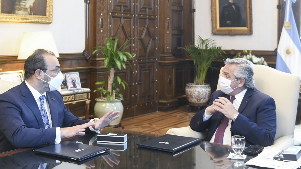 Alberto Fernández había recibido a Díaz-Granados en octubre pasado