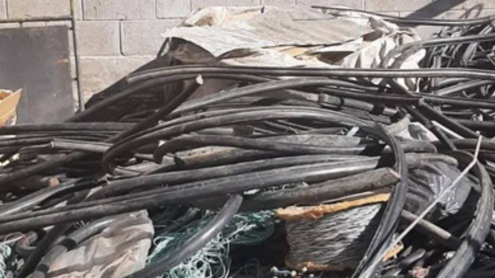A partir de denuncias de Movistar, autoridades policiales de Quilmes confiscaron más de 3.500 kilos de cables de cobre robados a la compañía