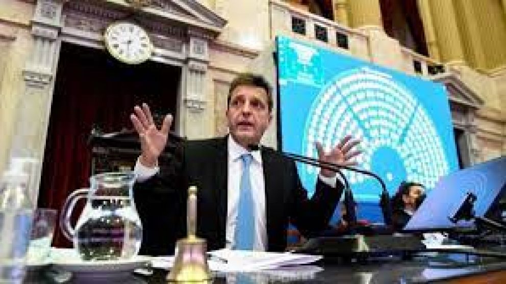 Sergio Massa presidió la sesión en la que se modificó el proyecto de Bienes Personales