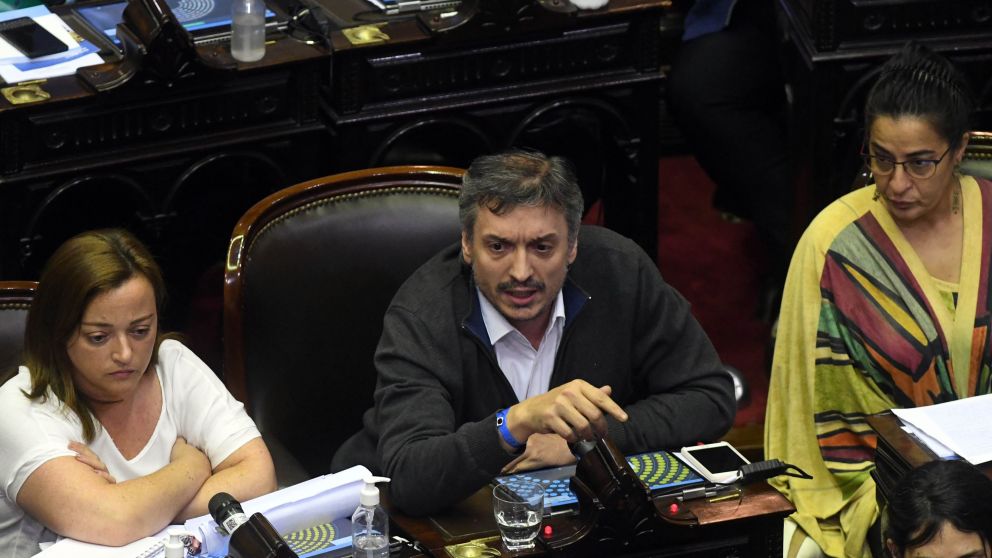 El presidente del bloque de Diputados del Frente de Todos, Máximo Kirchner, hizo el discurso más duro contra la oposición
