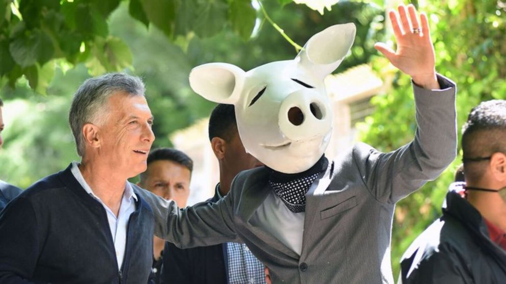Macri y el chancho blanco