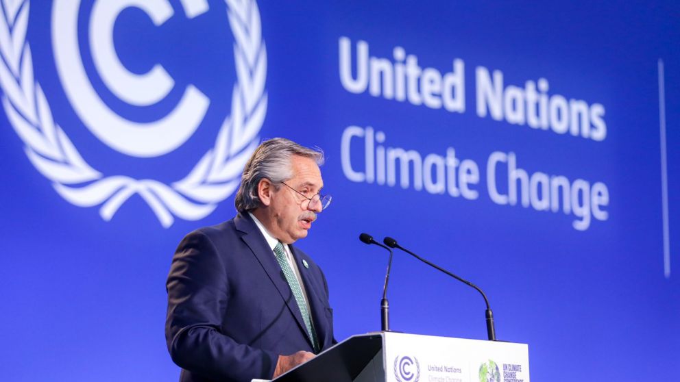 Alberto reclamó USD100.000 M para distribuir de forma equitativa en acción climática