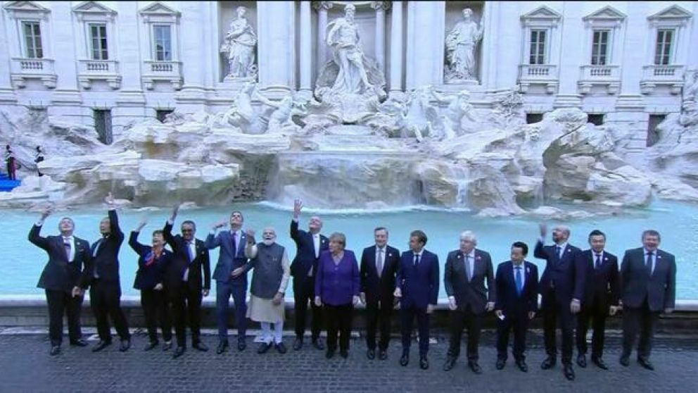 Tras lanzar "monedita" de oro en la Fontana di Trevi, el G20 retoma la agenda