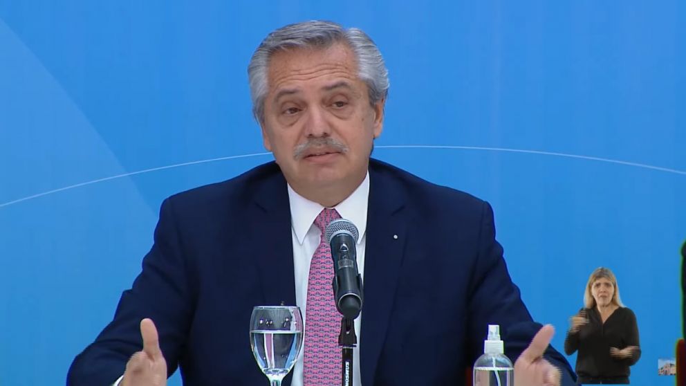 Anuncio de Alberto Fernández para Tierra del Fuego